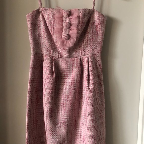 *RARE AND NEVER WORN* Barbie Pink Tweed Dress - Picture 1 of 6
